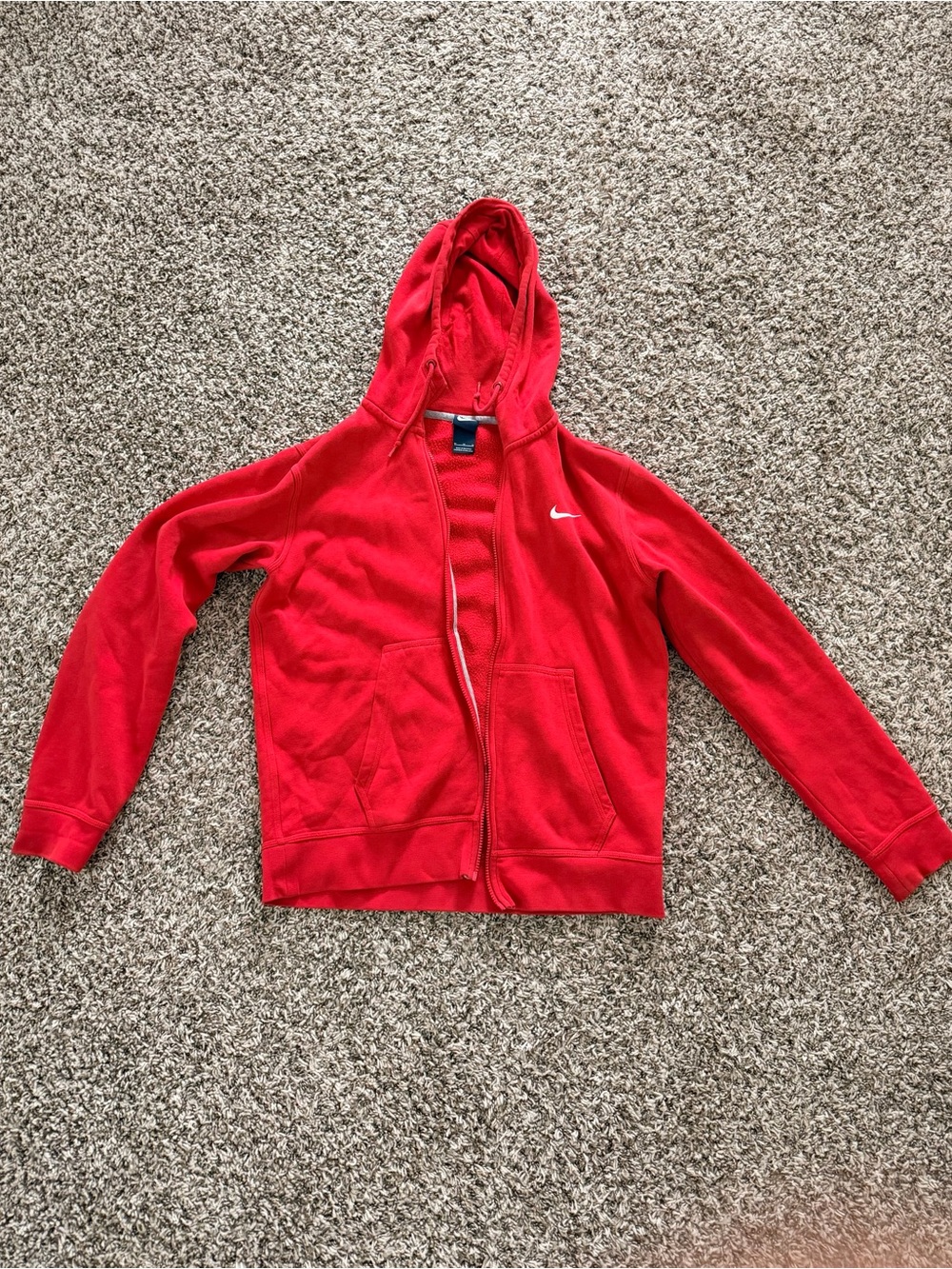 Nike Kids Red Full-Zip Hooded Sweatshirt - Picture 2 of 5